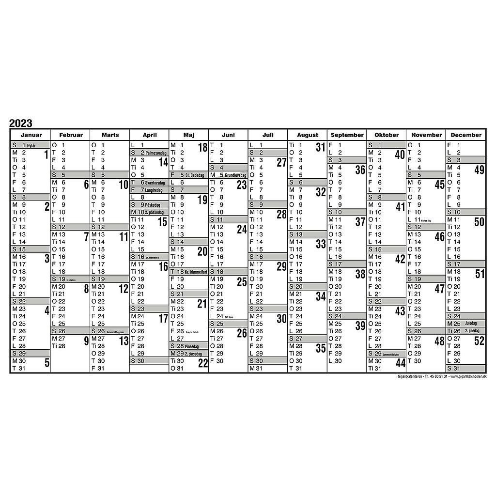 Kalender 2024 Gigantkalenderen