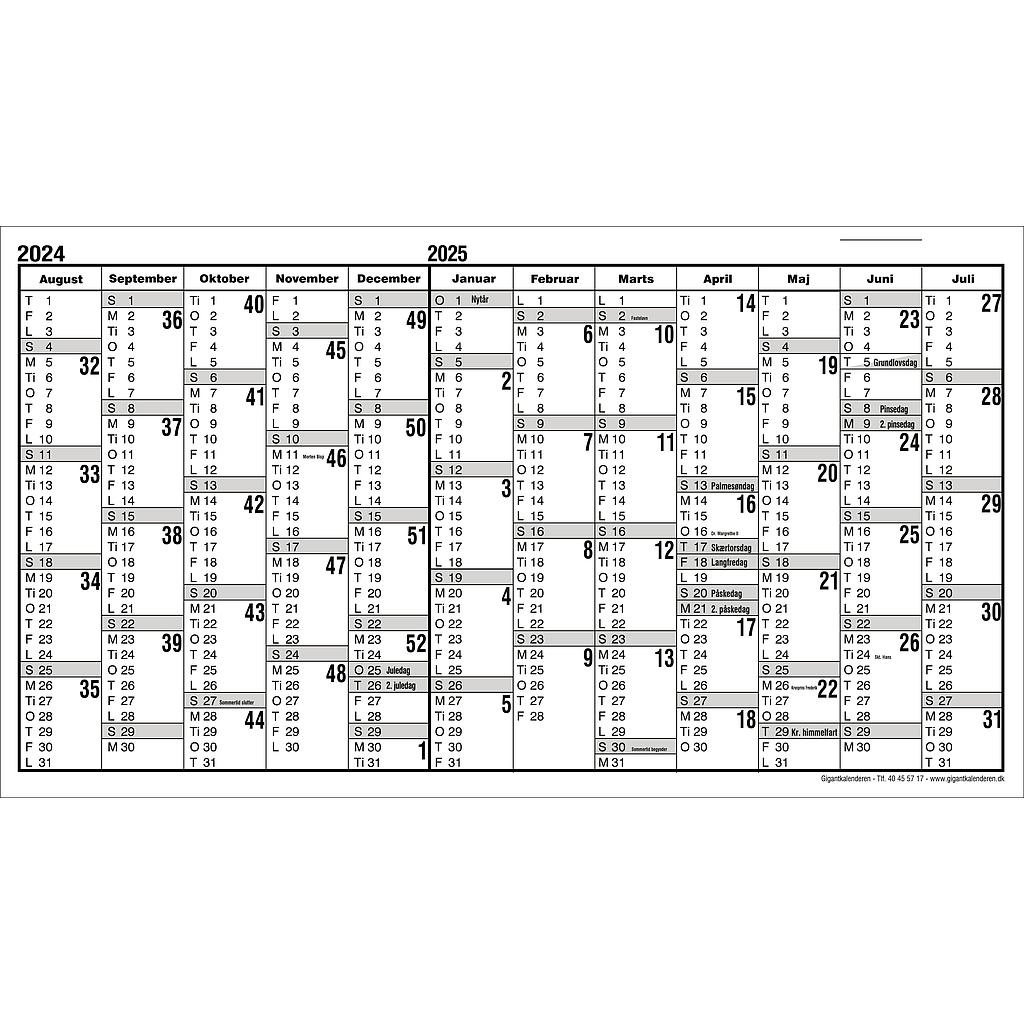 Skolekalender 2024-2025