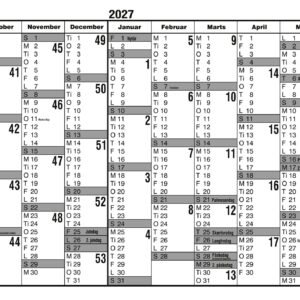 Skolekalender 2026-2027